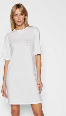 Sukienka Armani Exchange mini z krótkim rękawem w stylu casual