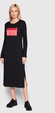 Sukienka Armani Exchange w stylu casual prosta z okrągłym dekoltem