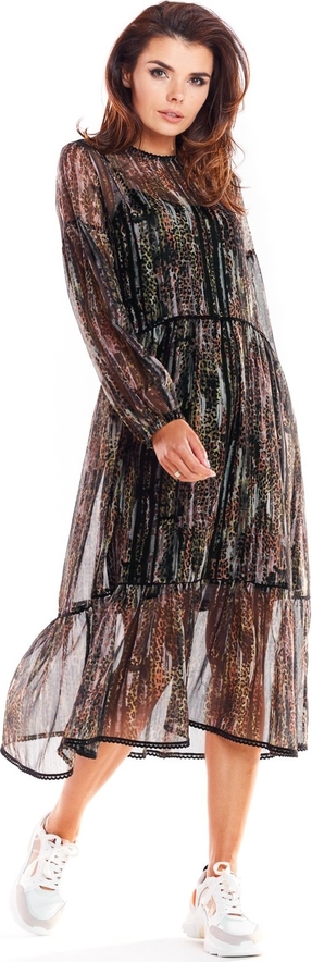 Sukienka Awama z szyfonu w stylu casual