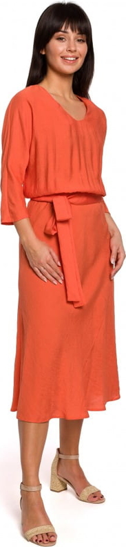 Sukienka Be z dekoltem w kształcie litery v w stylu casual z tkaniny