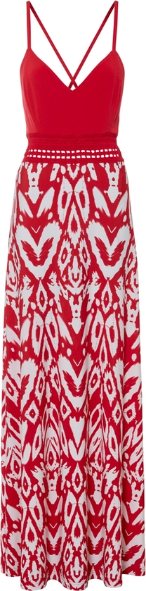 Sukienka bonprix maxi na ramiączkach z dekoltem w kształcie litery v