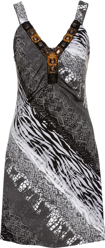 Sukienka bonprix mini z dekoltem w kształcie litery v