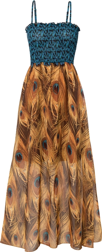 Sukienka bonprix w stylu casual z dekoltem w kształcie litery v maxi