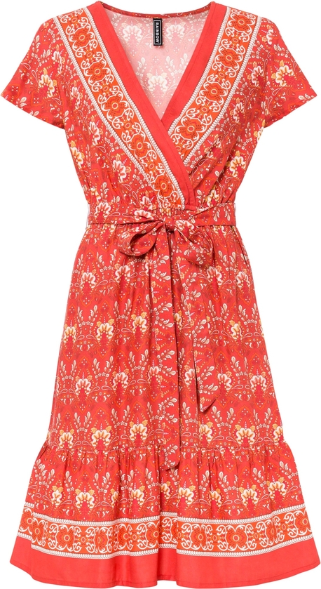Sukienka bonprix z dekoltem w kształcie litery v w stylu casual mini