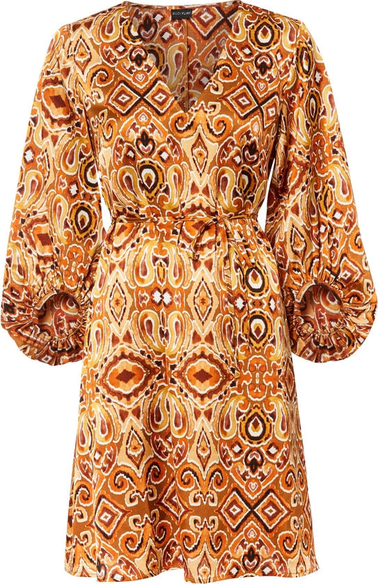 Sukienka bonprix z dekoltem w kształcie litery v z długim rękawem
