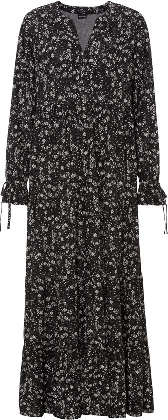Sukienka bonprix z dekoltem w kształcie litery v z długim rękawem maxi