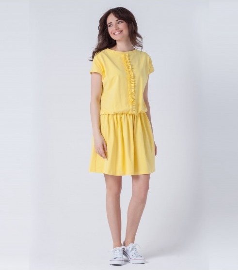 Sukienka butik-choice.pl z okrągłym dekoltem z bawełny