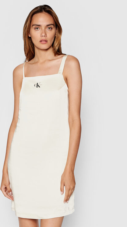 Sukienka Calvin Klein na ramiączkach z okrągłym dekoltem