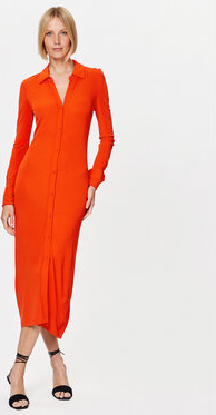 Sukienka Calvin Klein w stylu casual midi z długim rękawem