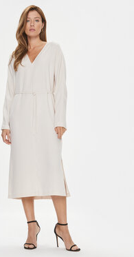 Sukienka Calvin Klein w stylu casual z długim rękawem midi
