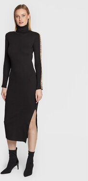 Sukienka Calvin Klein z długim rękawem w stylu casual dopasowana
