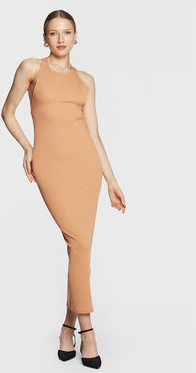 Sukienka Calvin Klein z okrągłym dekoltem bez rękawów dopasowana