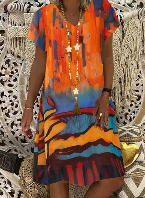 Sukienka Cikelly z dekoltem w kształcie litery v mini w stylu casual