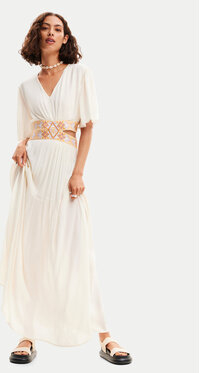 Sukienka Desigual maxi z dekoltem w kształcie litery v
