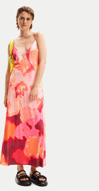 Sukienka Desigual z dekoltem w kształcie litery v maxi