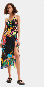 Sukienka Desigual z dekoltem w kształcie litery v na ramiączkach w stylu boho
