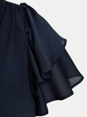 Sukienka DKNY midi oversize z krótkim rękawem