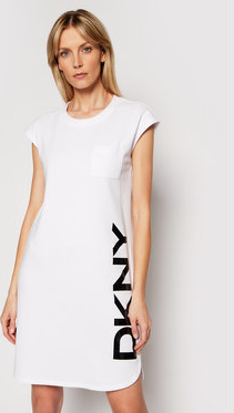 Sukienka DKNY mini z krótkim rękawem w stylu casual