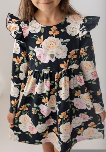 Sukienka dziewczęca Myprincess / Lily Grey w kwiatki z bawełny