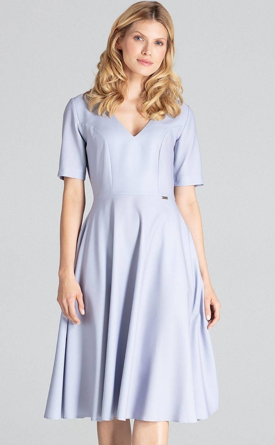 Sukienka Figl w stylu klasycznym midi z dekoltem w kształcie litery v