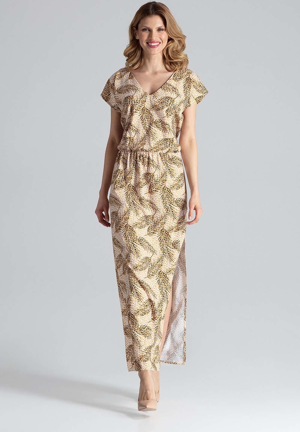 Sukienka Figl z dekoltem w kształcie litery v maxi