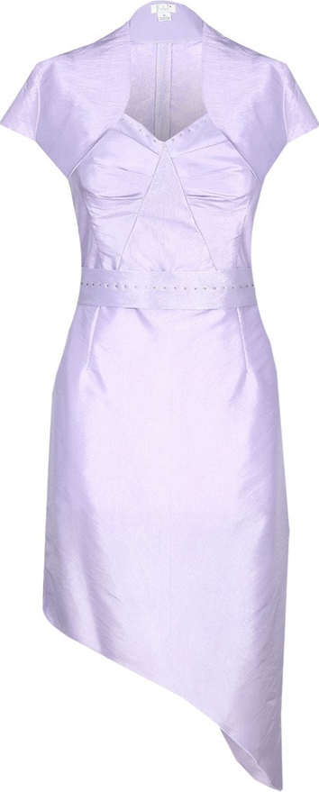 Sukienka Fokus asymetryczna z dekoltem w kształcie litery v