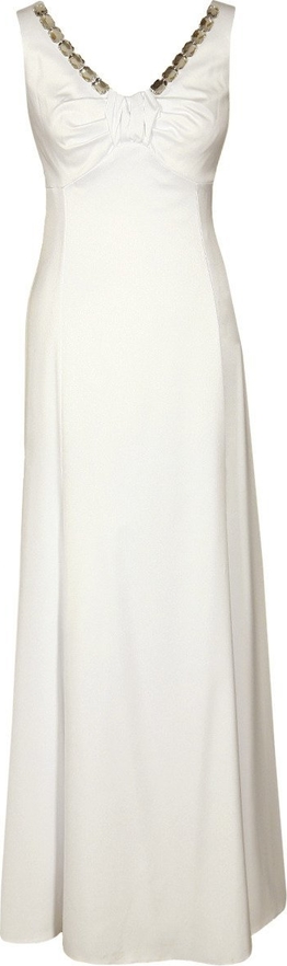 Sukienka Fokus maxi z dekoltem w kształcie litery v z satyny
