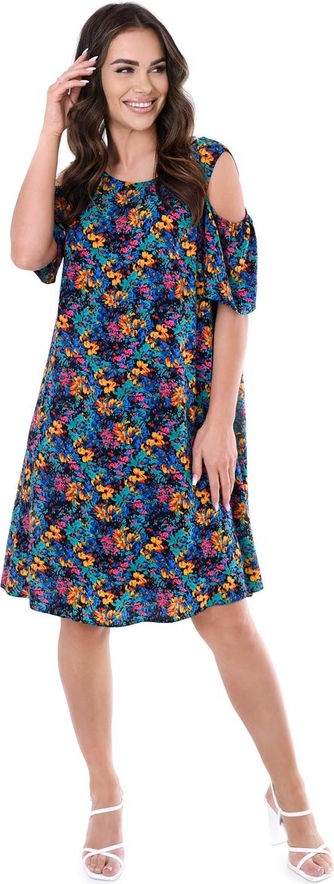 Sukienka Fokus w stylu casual z krótkim rękawem z okrągłym dekoltem