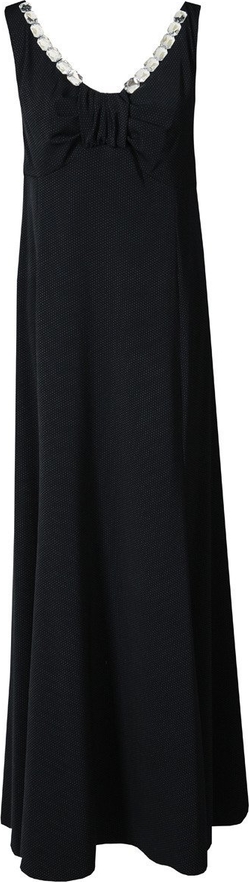Sukienka Fokus z dekoltem w kształcie litery v maxi z satyny