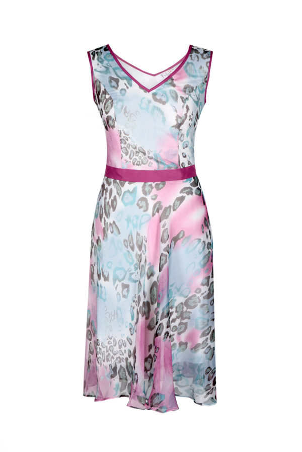 Sukienka Fokus z dekoltem w kształcie litery v rozkloszowana
