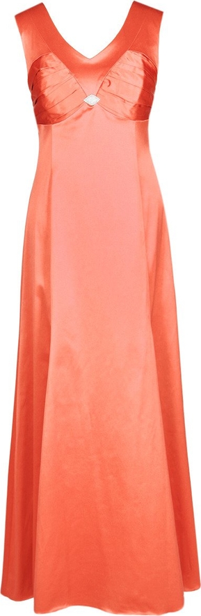 Sukienka Fokus z dekoltem w kształcie litery v trapezowa maxi