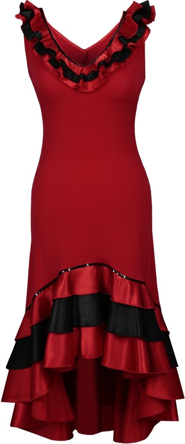 Sukienka Fokus z dekoltem w kształcie litery v z tkaniny