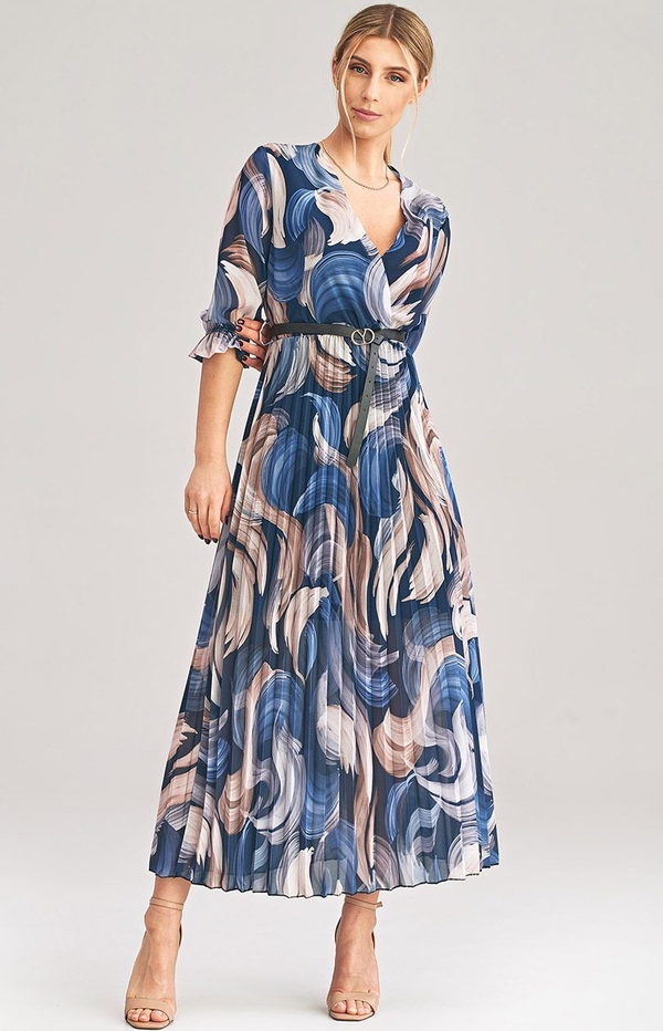 Sukienka Fokus z długim rękawem z dekoltem w kształcie litery v