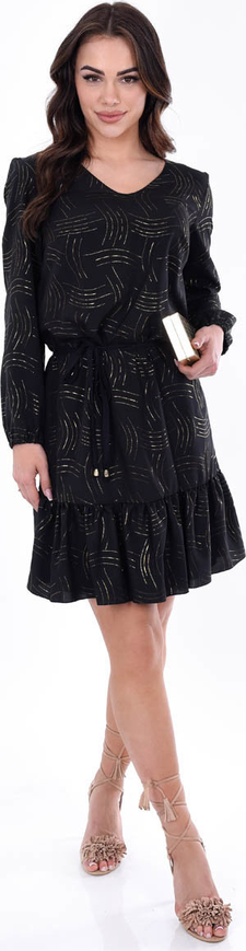 Sukienka Fokus z długim rękawem z dekoltem w kształcie litery v w stylu casual