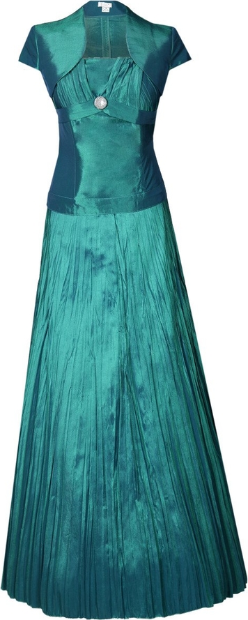 Sukienka Fokus z krótkim rękawem maxi rozkloszowana