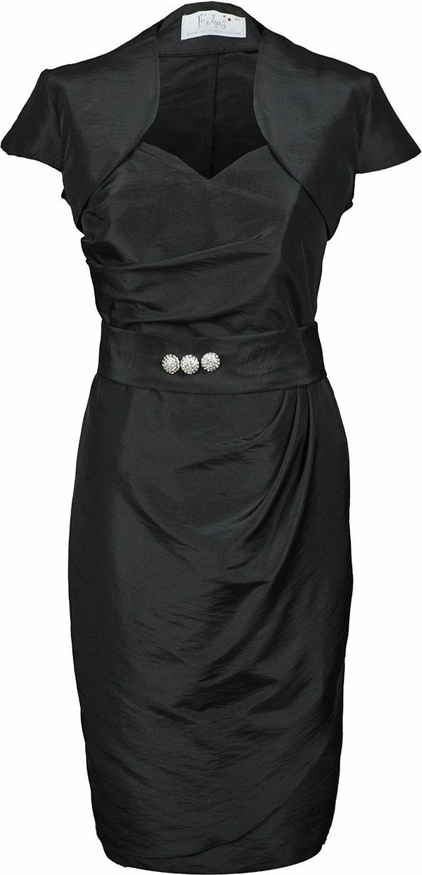 Sukienka Fokus z krótkim rękawem midi z dekoltem w kształcie litery v