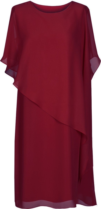 Sukienka Fokus z krótkim rękawem w stylu casual z okrągłym dekoltem
