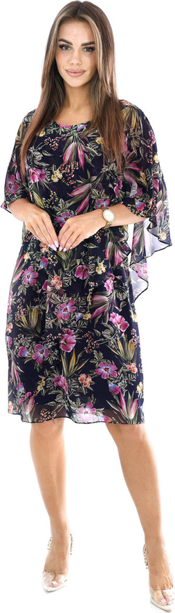 Sukienka Fokus z szyfonu z długim rękawem w stylu boho