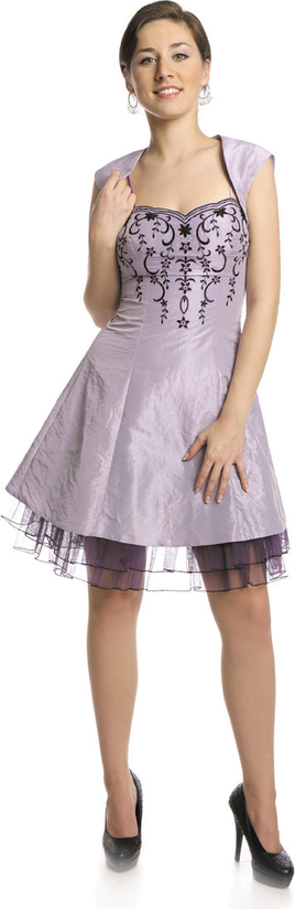 Sukienka Fokus z tiulu z dekoltem w kształcie litery v mini