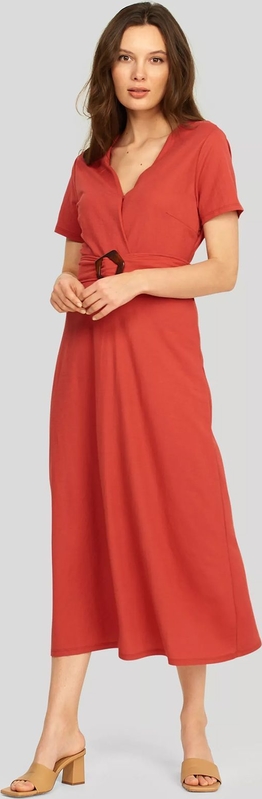 Sukienka Greenpoint z dekoltem w kształcie litery v z krótkim rękawem