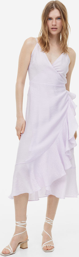 Sukienka H & M kopertowa na ramiączkach z tkaniny