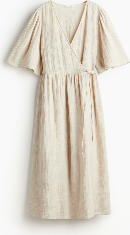 Sukienka H & M kopertowa z krótkim rękawem mini