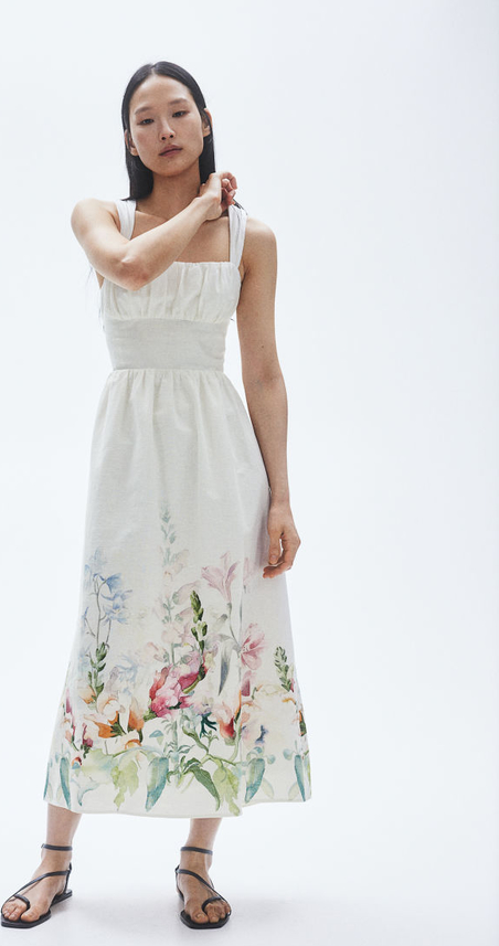 Sukienka H & M maxi w stylu boho na ramiączkach
