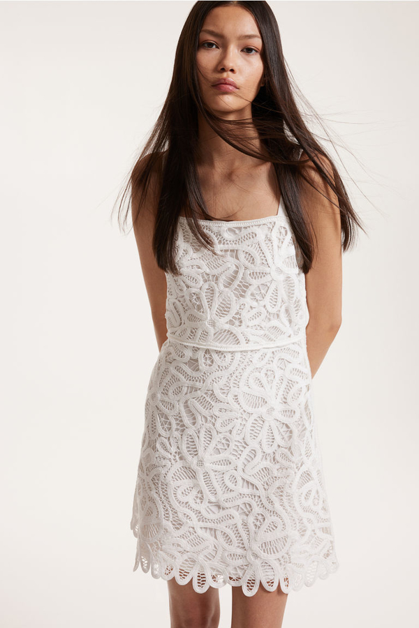 Sukienka H & M mini z okrągłym dekoltem