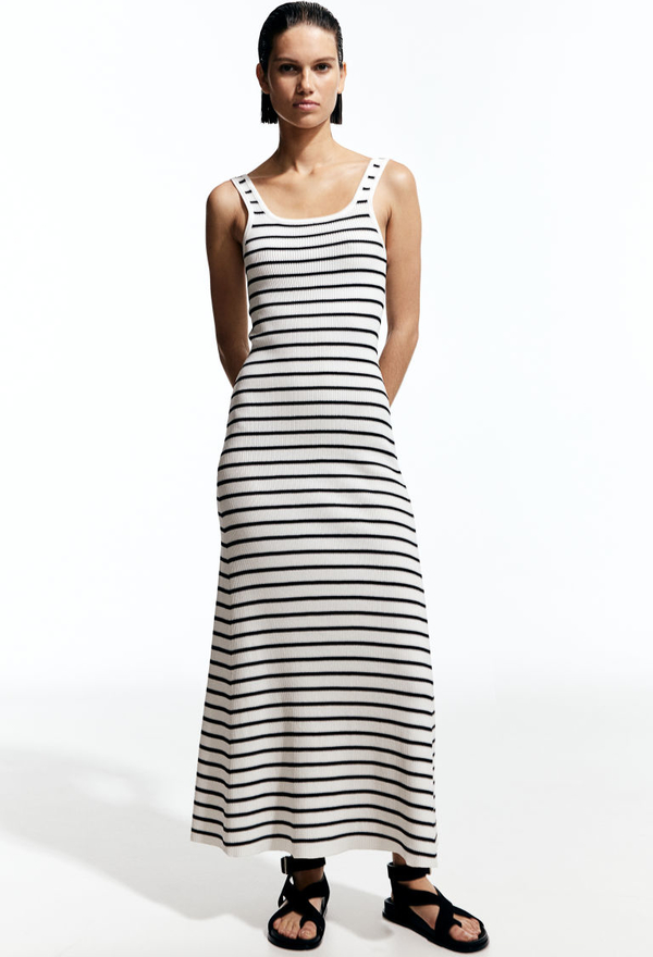 Sukienka H & M na ramiączkach w stylu casual maxi