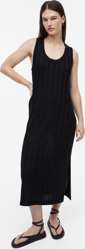Sukienka H & M na ramiączkach w stylu casual z okrągłym dekoltem