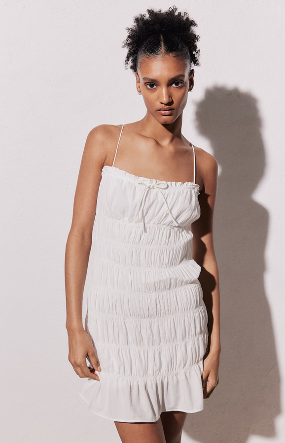 Sukienka H & M na ramiączkach w stylu casual z tkaniny