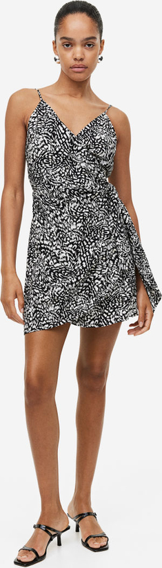 Sukienka H & M na ramiączkach z dekoltem w kształcie litery v z tkaniny