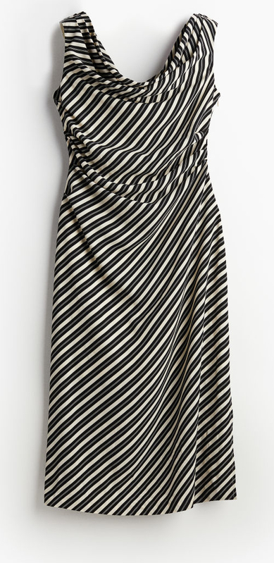 Sukienka H & M prosta z dekoltem w kształcie litery v midi