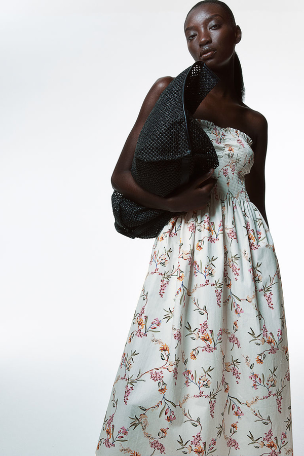 Sukienka H & M rozkloszowana midi w stylu casual